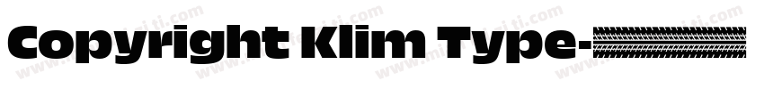 Copyright Klim Type字体转换